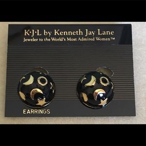 KJL celestial stars & moon clip on earrings